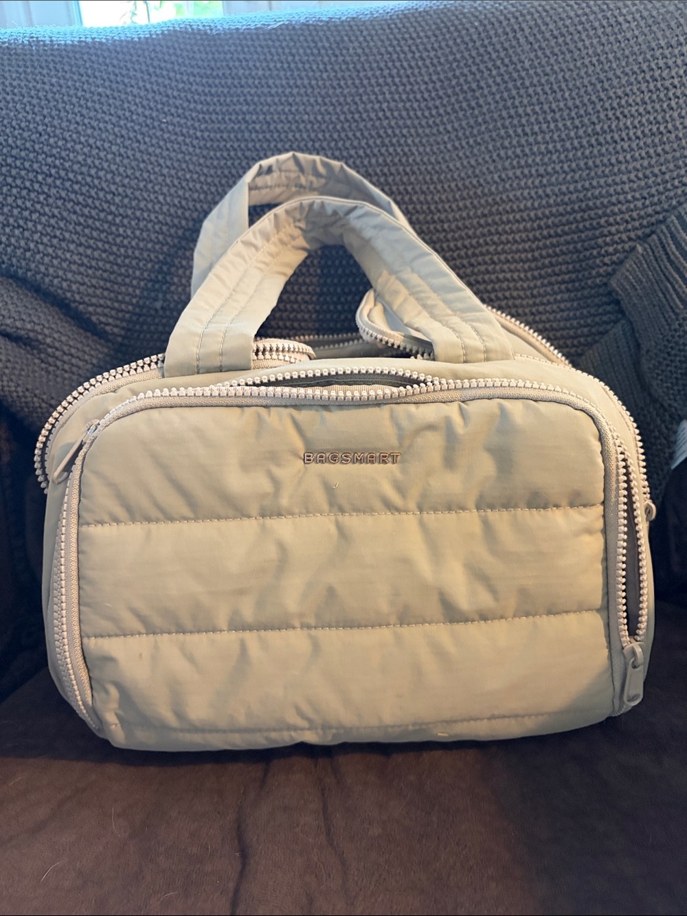Baggallini Quilted Carry Tote in Light Beige